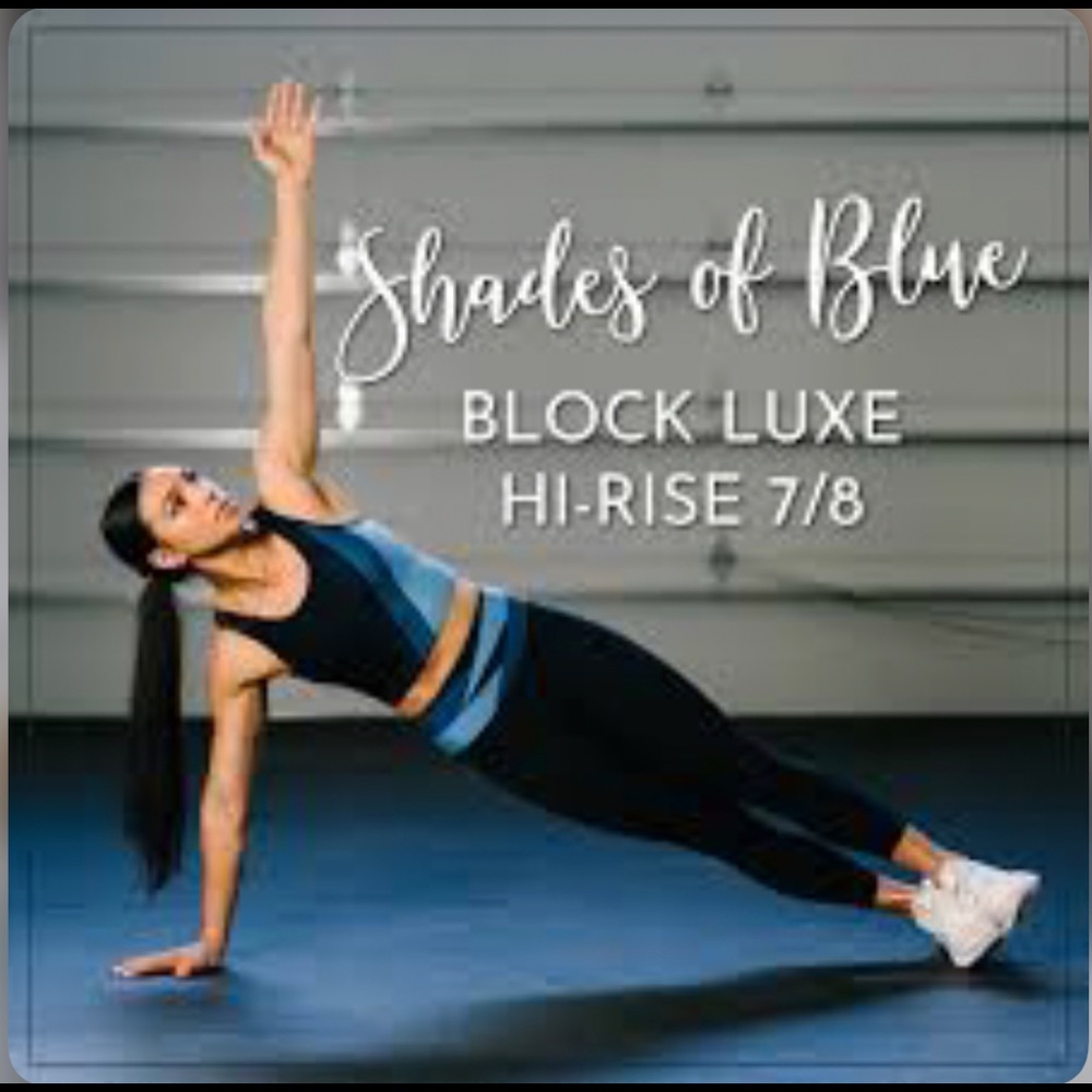 Shades of blue block luxe hi-rise 7/8 size 6-8 NWTB